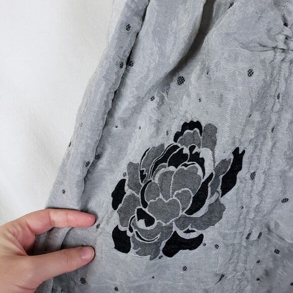 Fairy Smocked Bubble Hem Dress Convertible Womens One-Size Gray Cinching - Picture 8 of 11